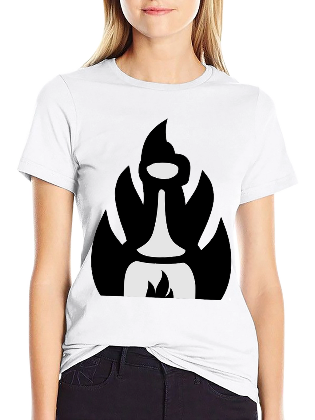 Abstract Black T-Shirt with Unique Graphic