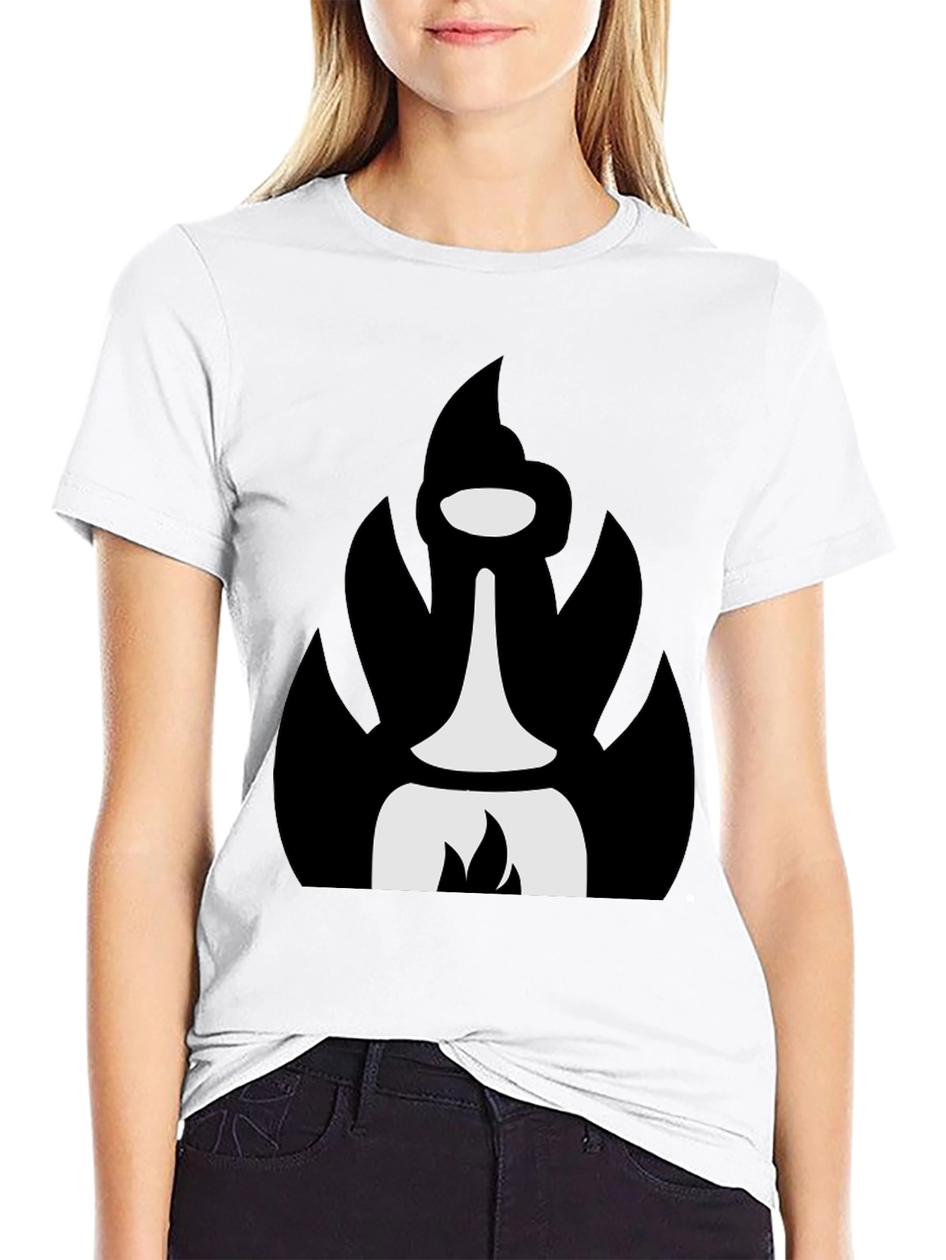 Abstract Black T-Shirt with Unique Graphic