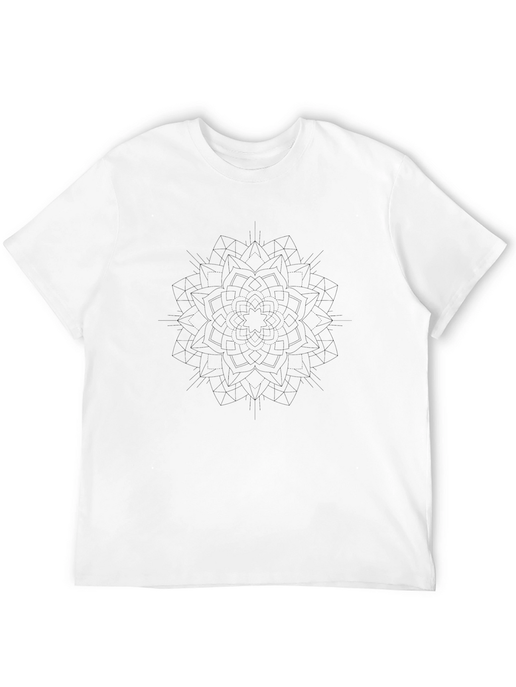 Geometric Mandala T-Shirt - Black