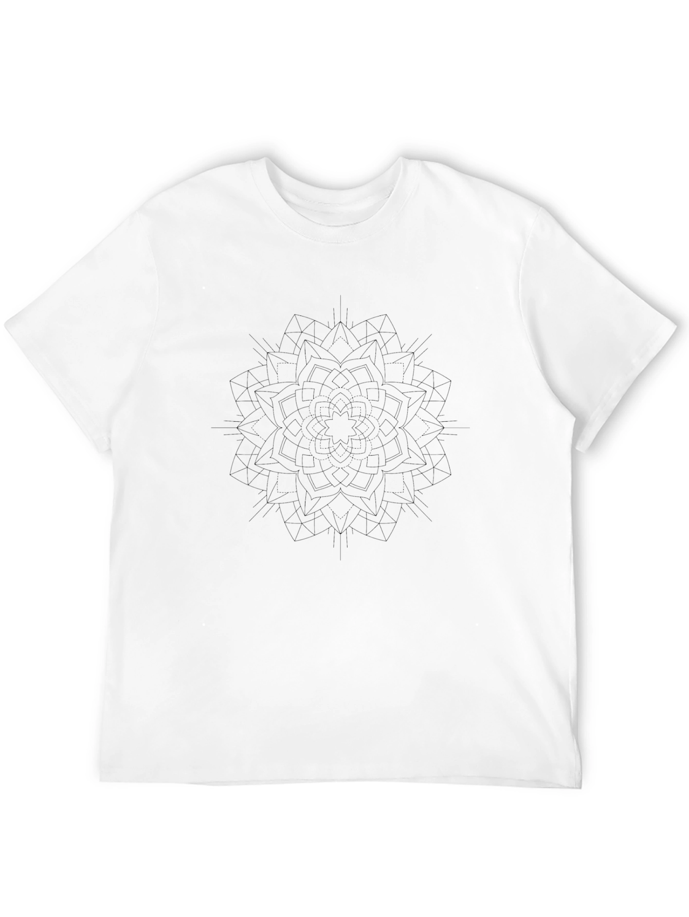 Geometric Mandala T-Shirt - Black