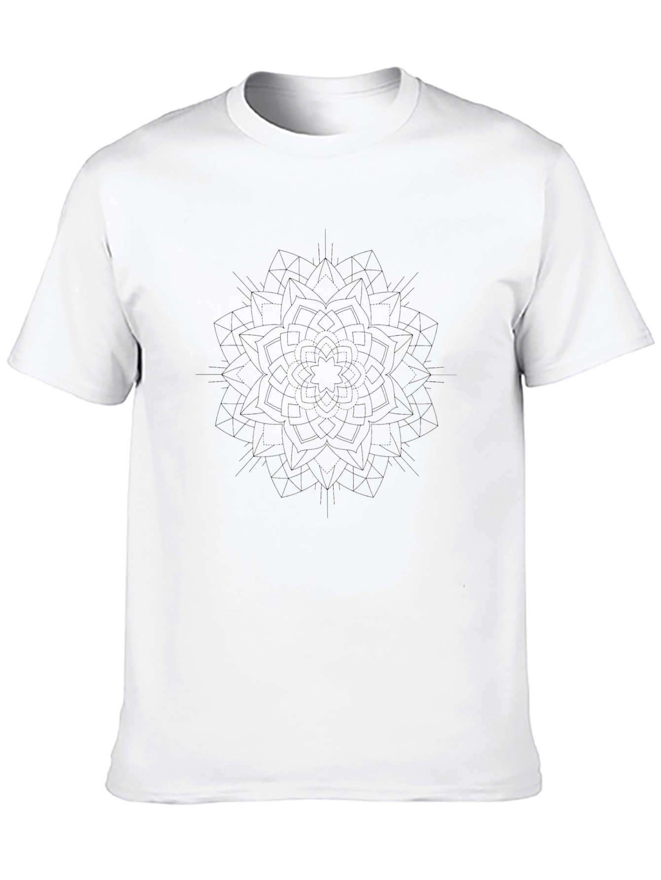 Geometric Mandala T-Shirt - Black