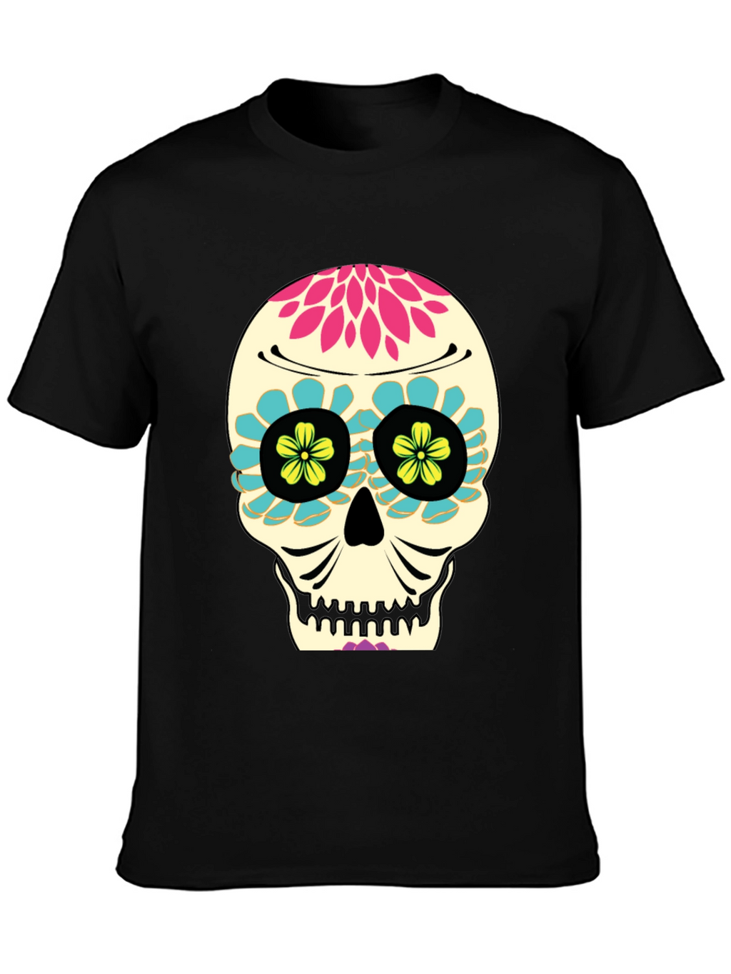Day of the Dead Skull T-Shirt - Black