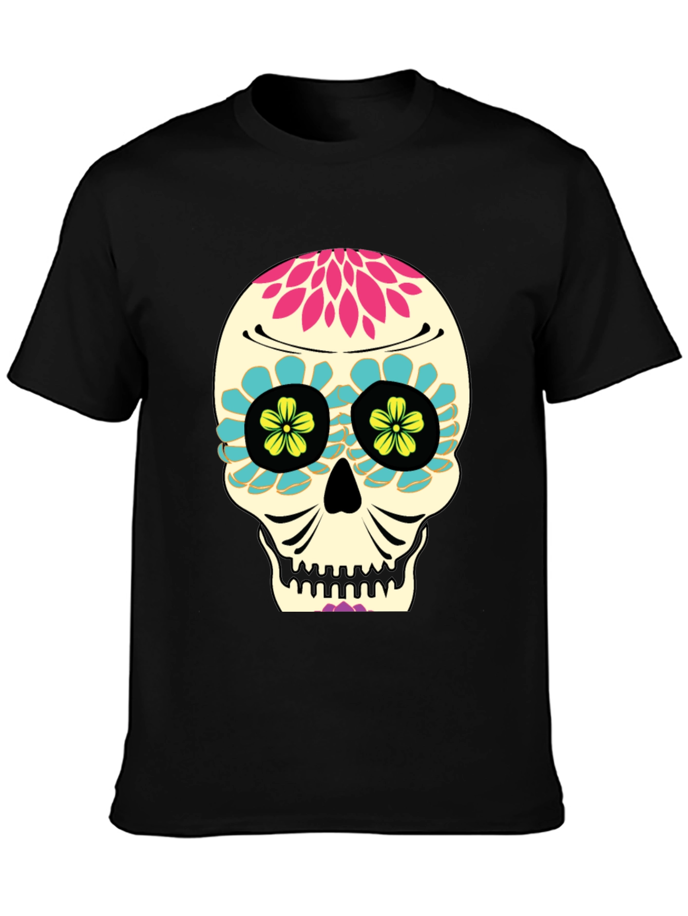 Day of the Dead Skull T-Shirt - Black