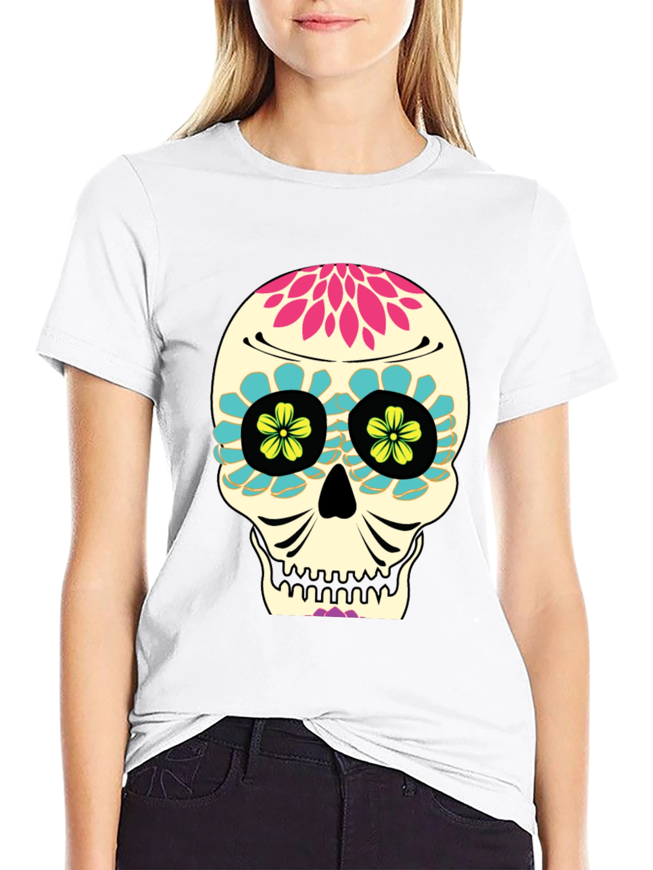 Day of the Dead Skull T-Shirt - Black