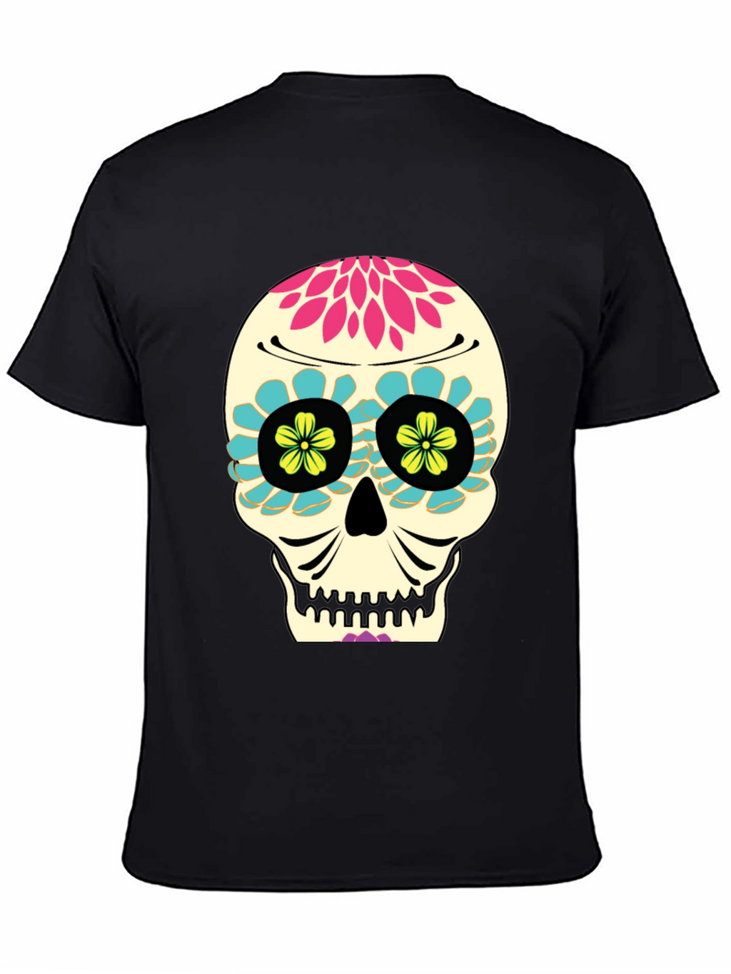 Day of the Dead Skull T-Shirt - Black