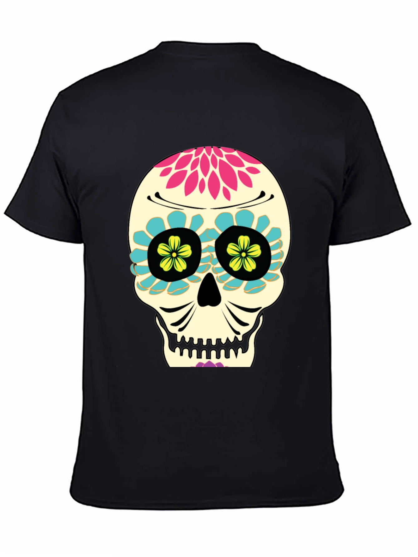 Day of the Dead Skull T-Shirt - Black