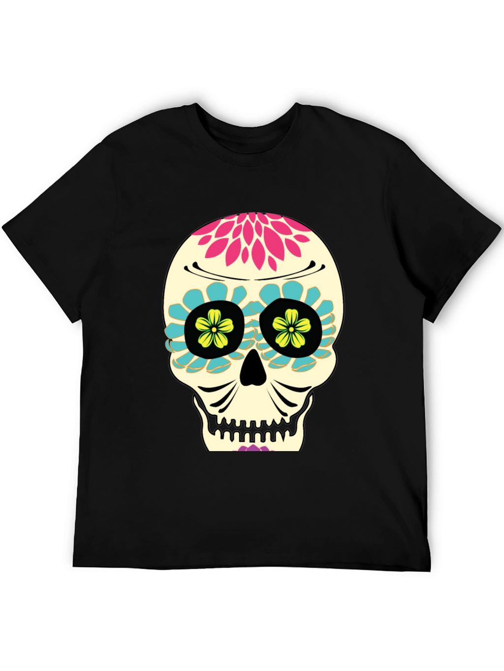 Day of the Dead Skull T-Shirt - Black