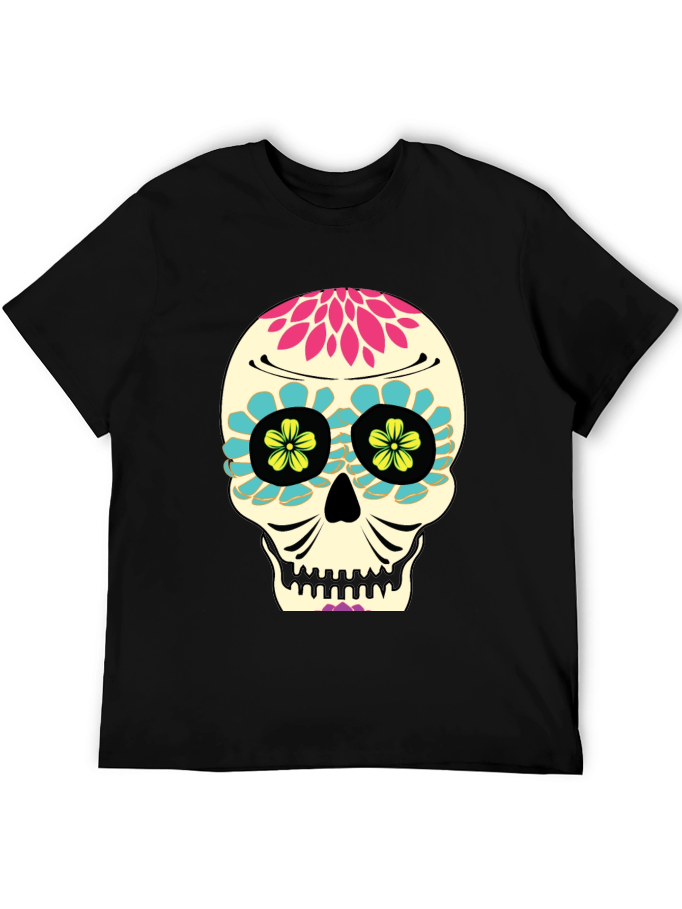 Day of the Dead Skull T-Shirt - Black