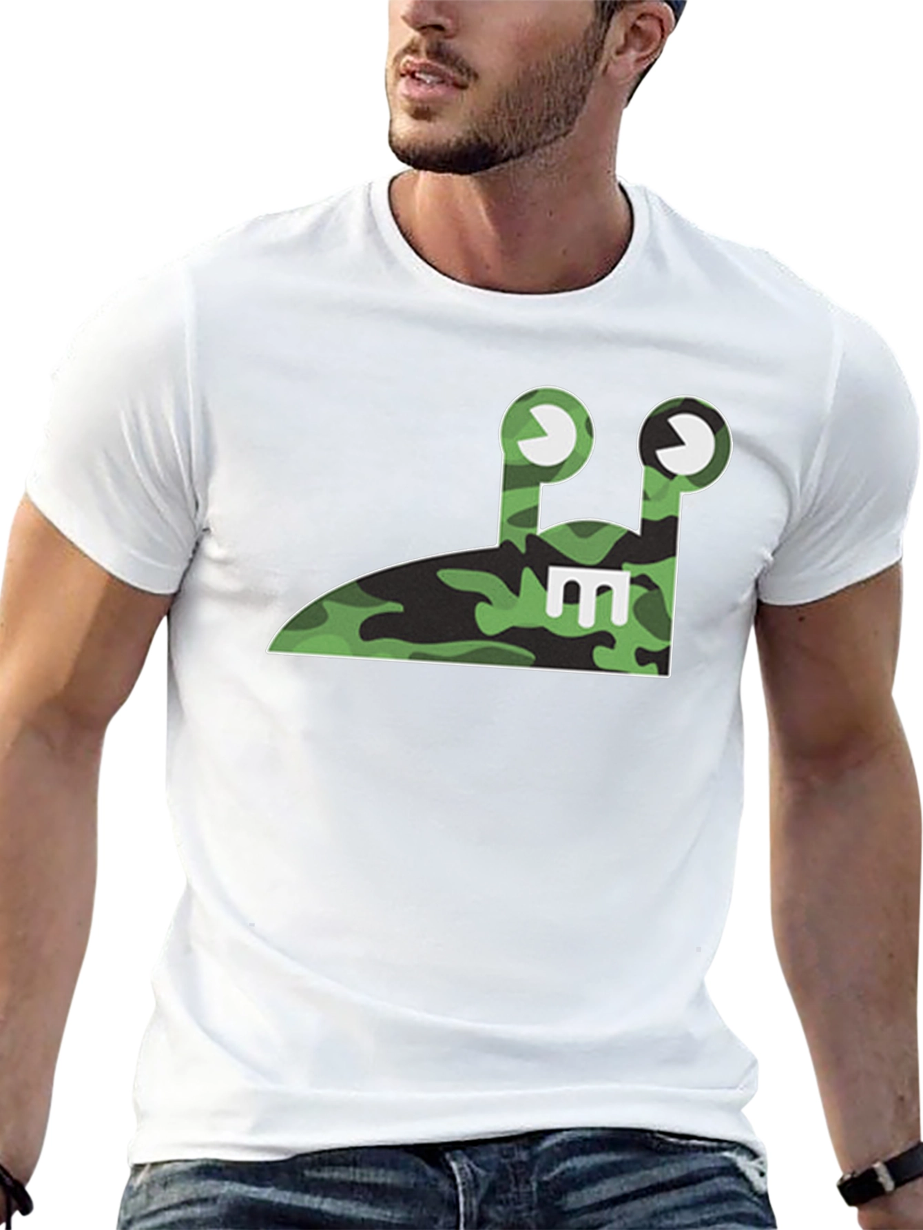 Camo Slug E T-Shirt - Fun Unique Design