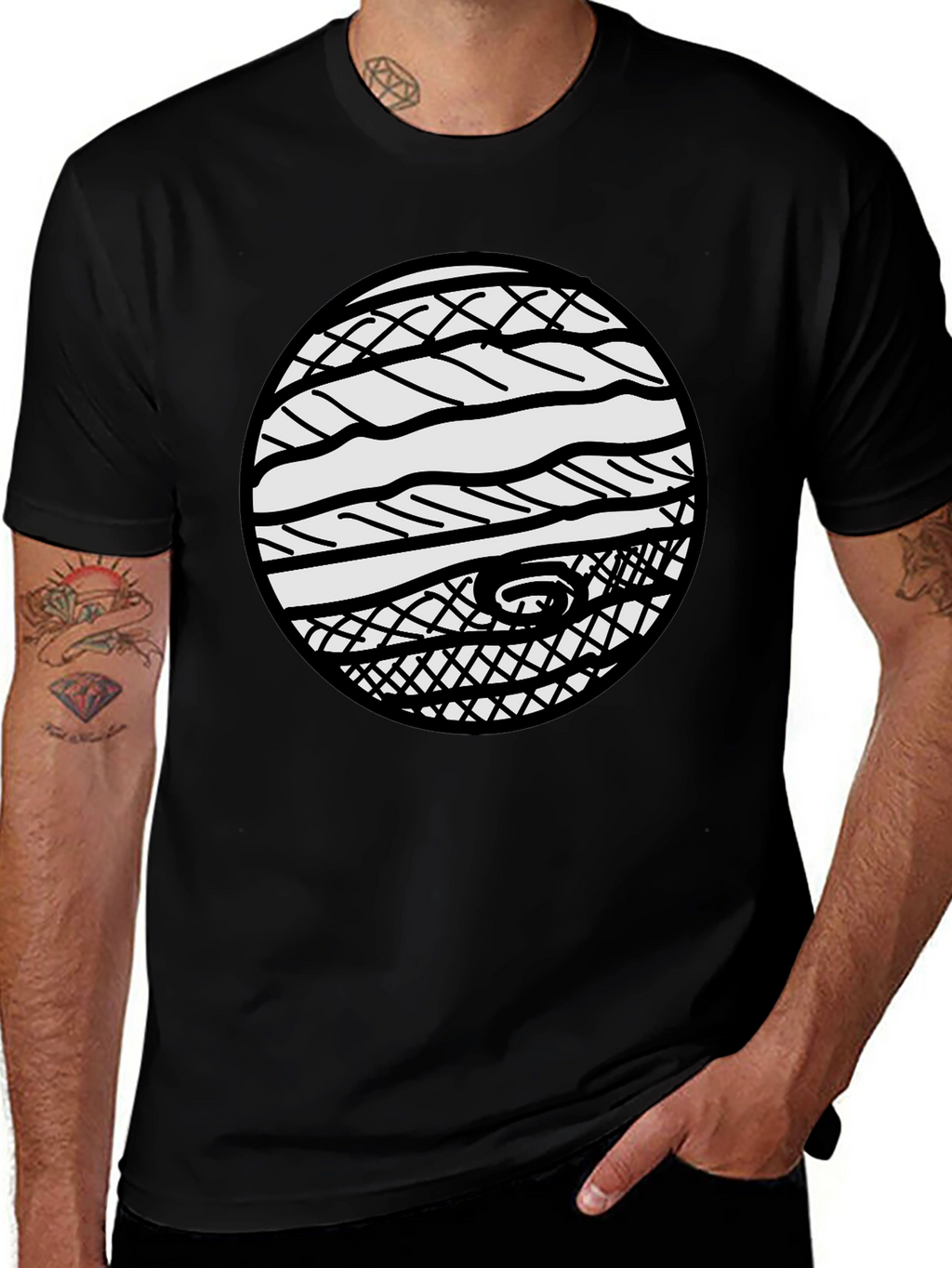 Graphic Print Crew Neck Tee