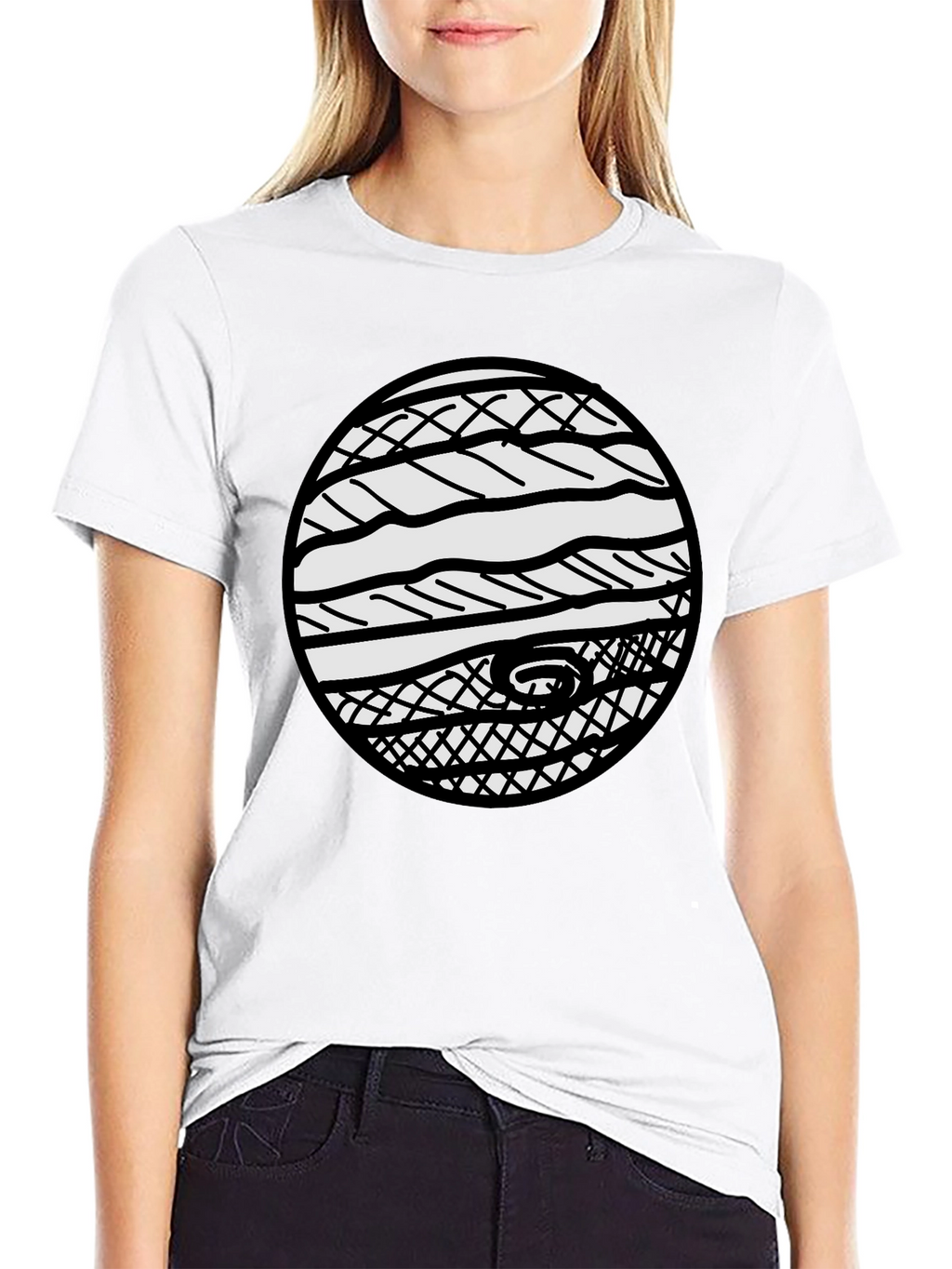 Graphic Print Crew Neck Tee