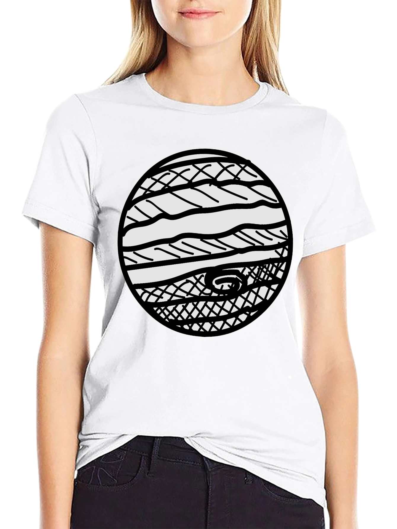 Graphic Print Crew Neck Tee