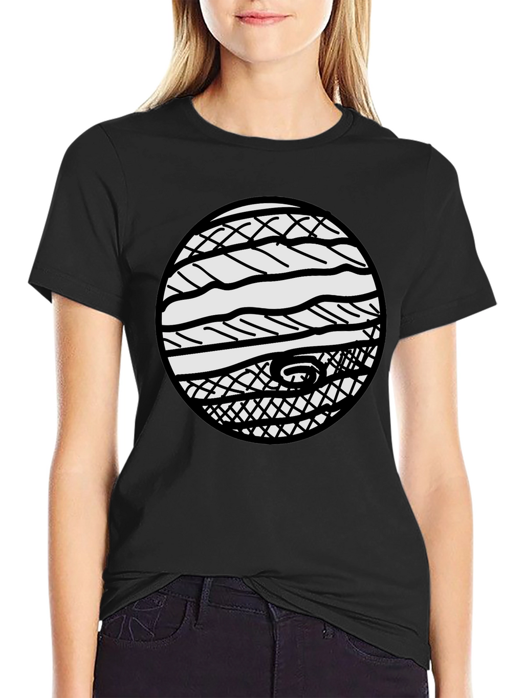Graphic Print Crew Neck Tee