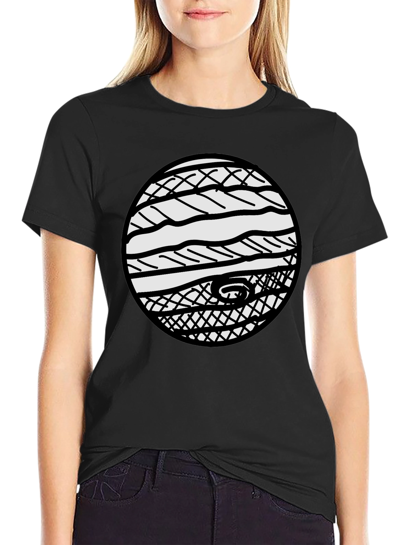 Graphic Print Crew Neck Tee
