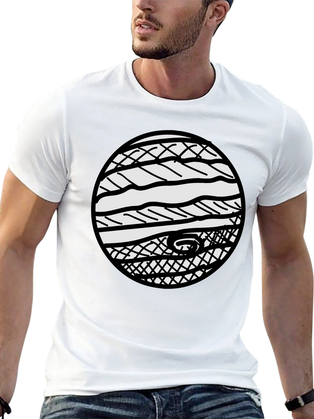 Graphic Print Crew Neck Tee