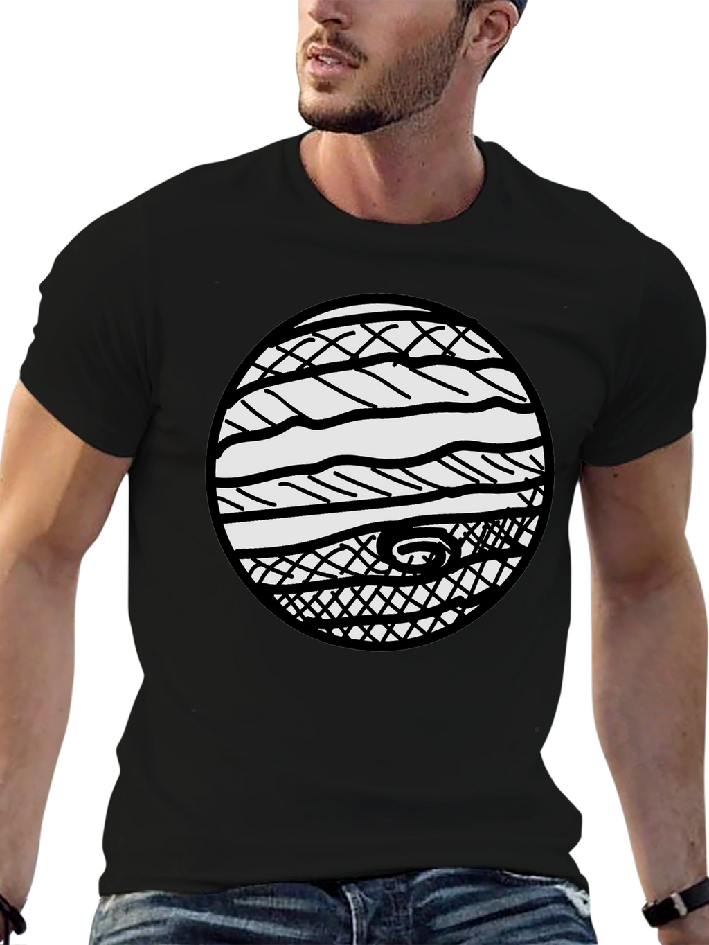 Graphic Print Crew Neck Tee