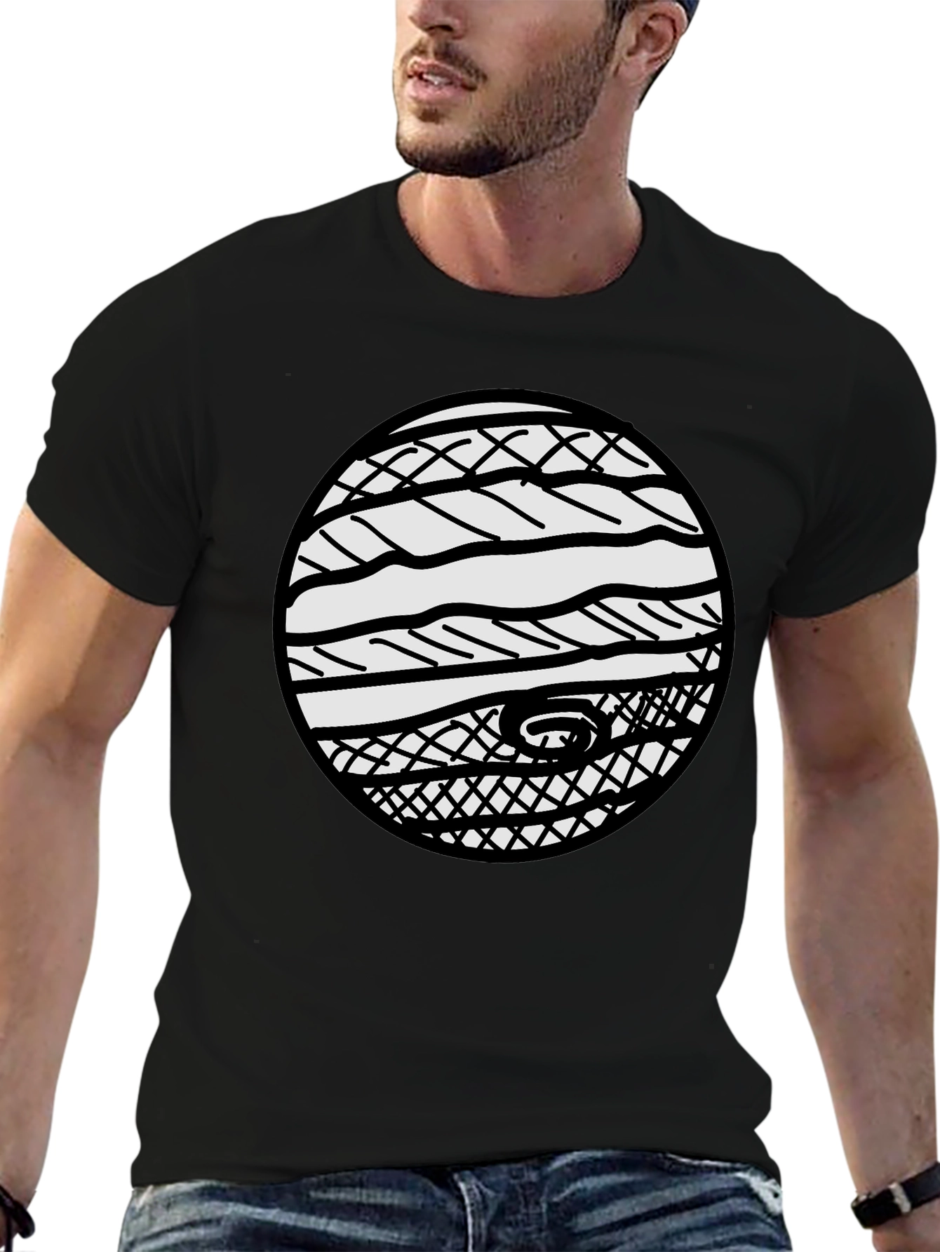 Graphic Print Crew Neck Tee