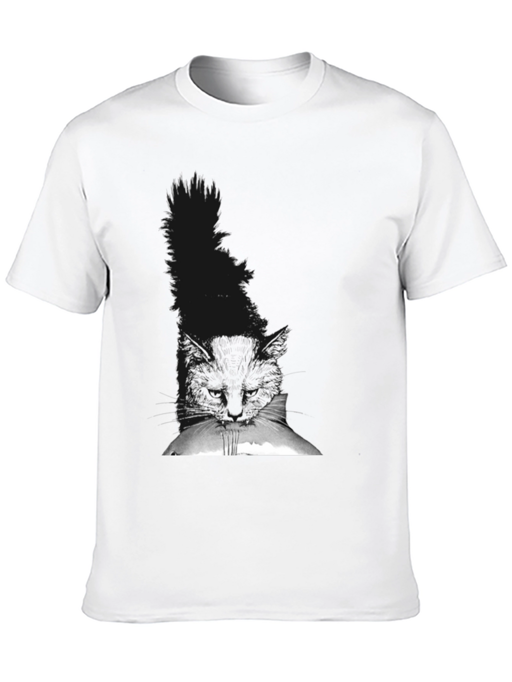 Black Cat Peek T-Shirt - Soft Cotton Tee