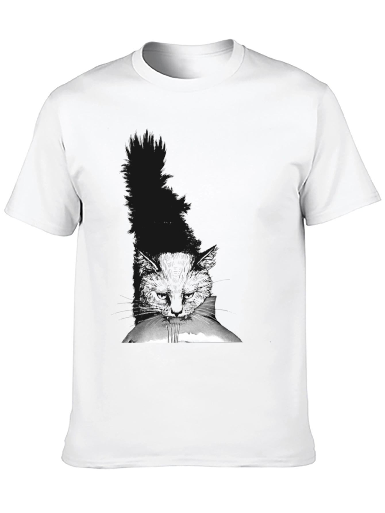 Black Cat Peek T-Shirt - Soft Cotton Tee