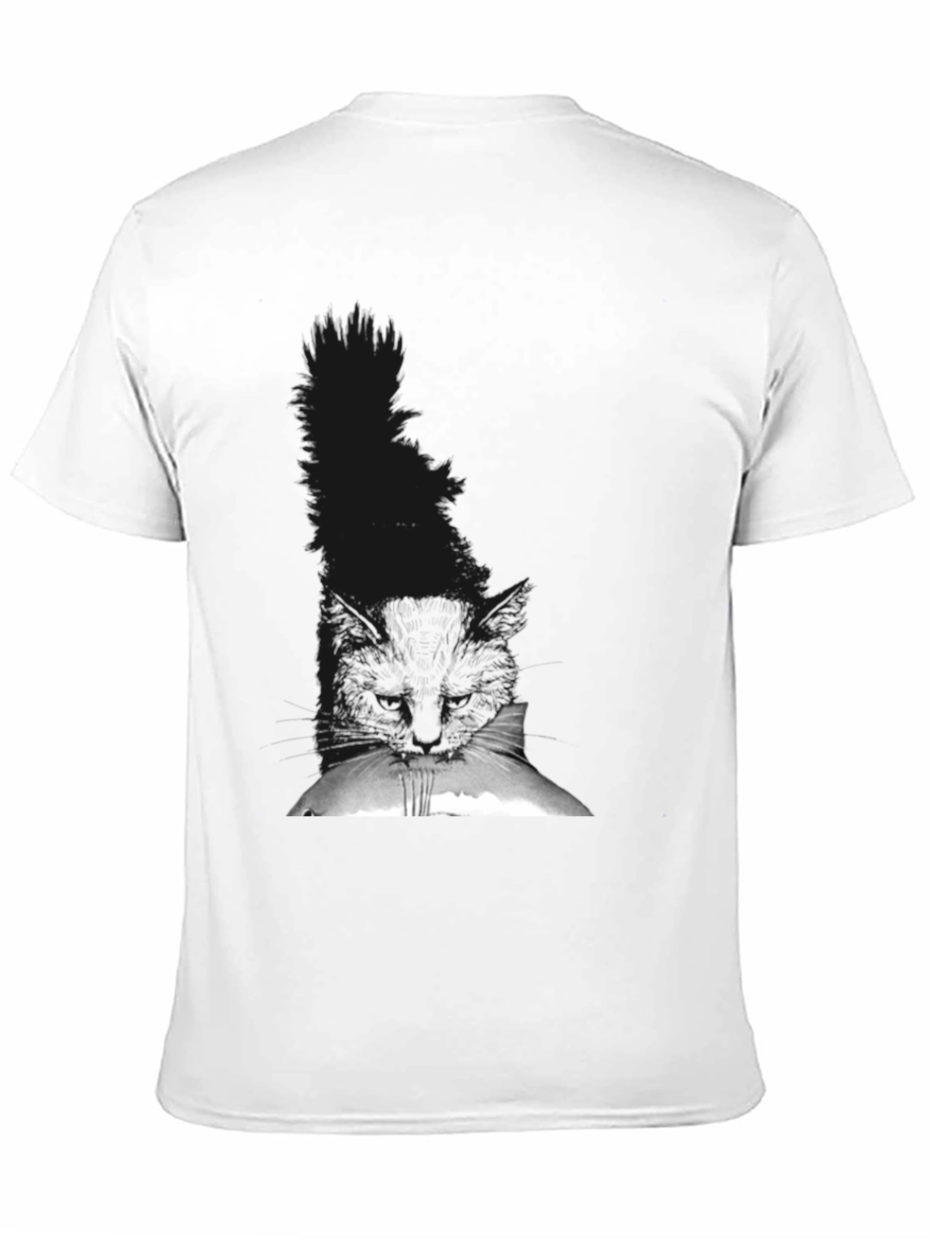 Black Cat Peek T-Shirt - Soft Cotton Tee