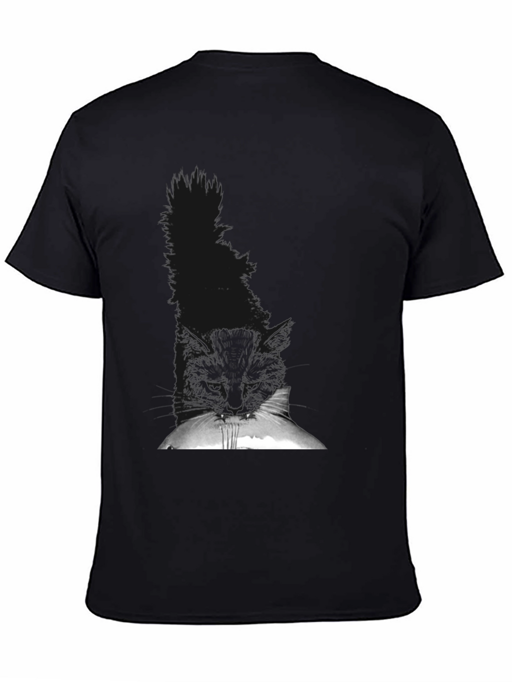 Black Cat Peek T-Shirt - Soft Cotton Tee