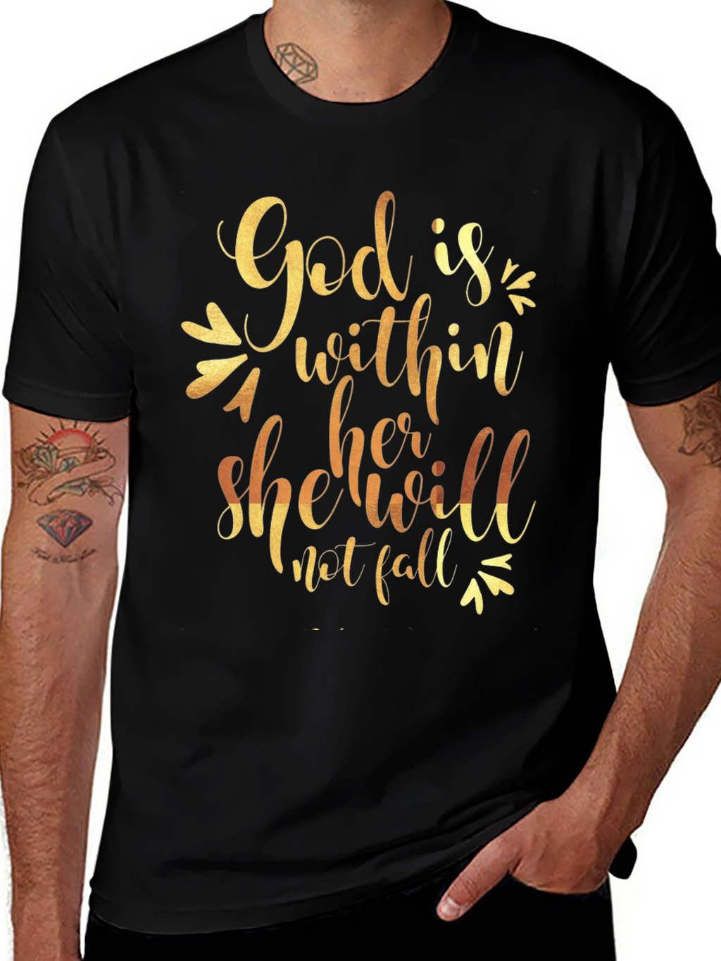 Faith-Based Graphic Tee: God Is Within Her