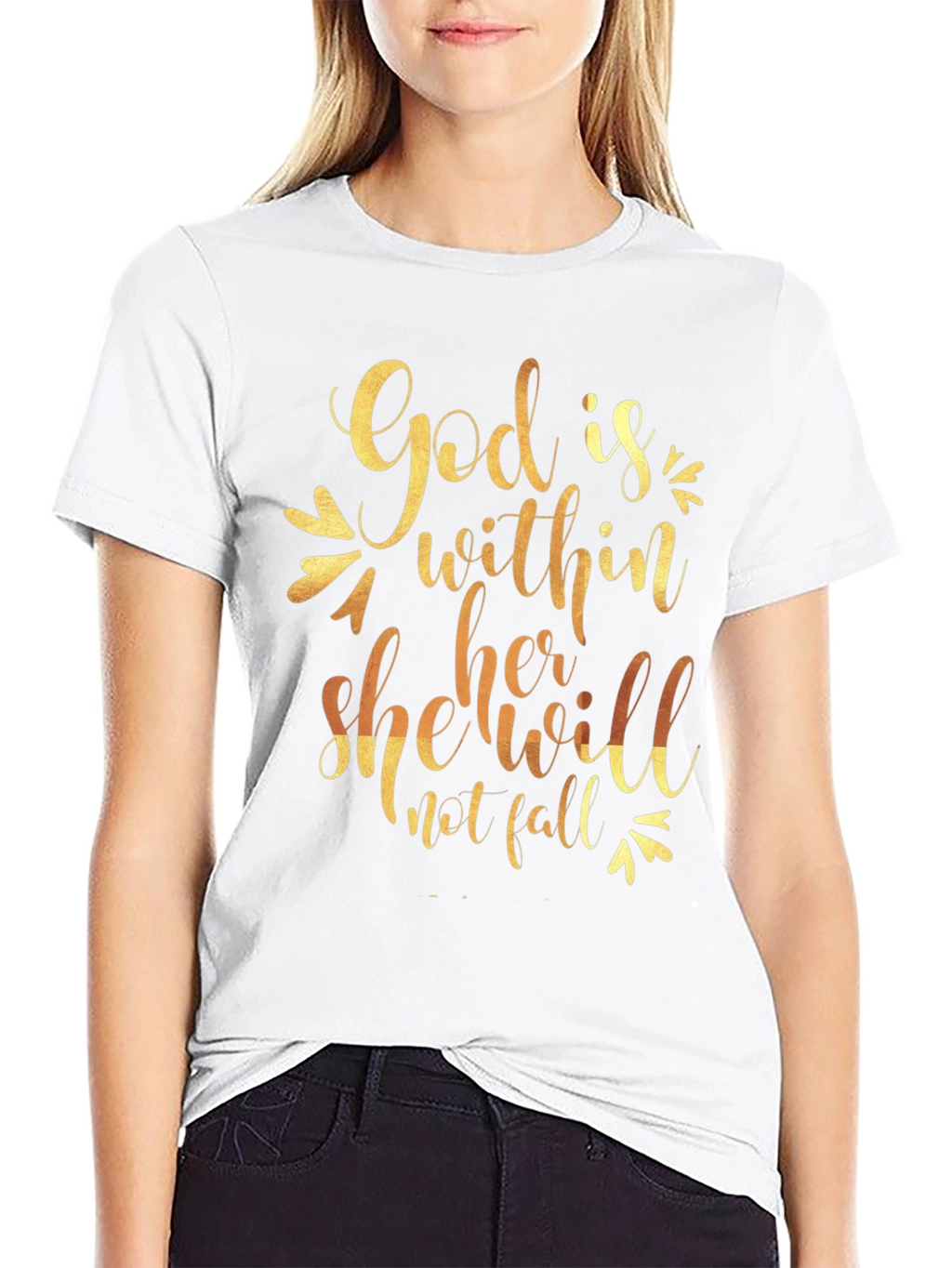 Faith-Based Graphic Tee: God Is Within Her