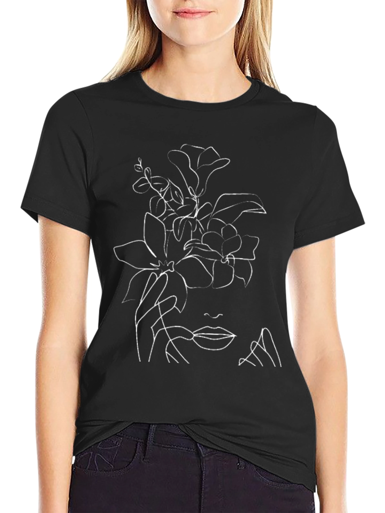 Floral Portrait Graphic Tee