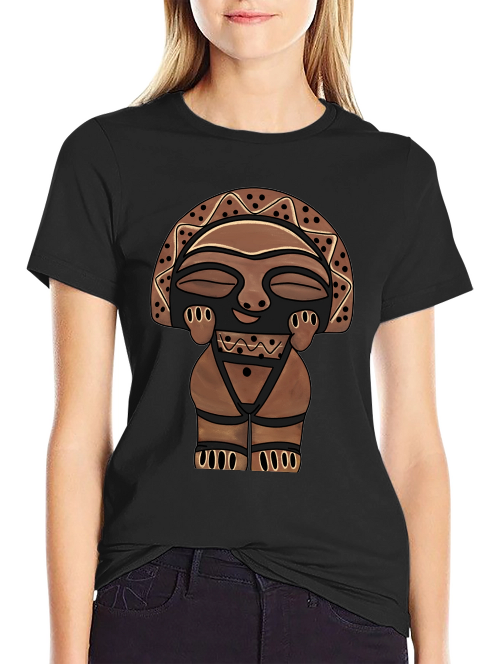 Tribal Totem Graphic Tee - Mens Black T-Shirt