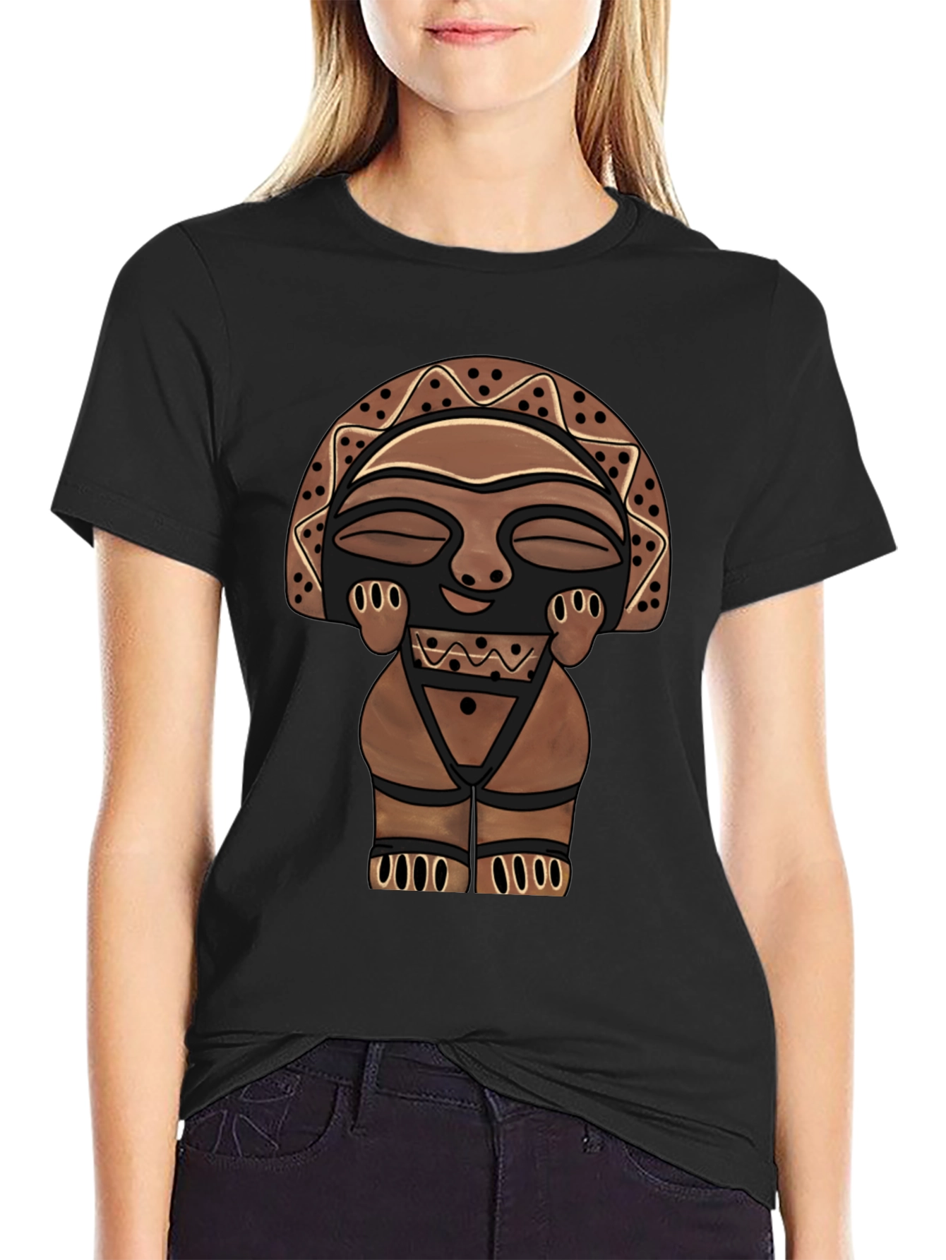 Tribal Totem Graphic Tee - Mens Black T-Shirt