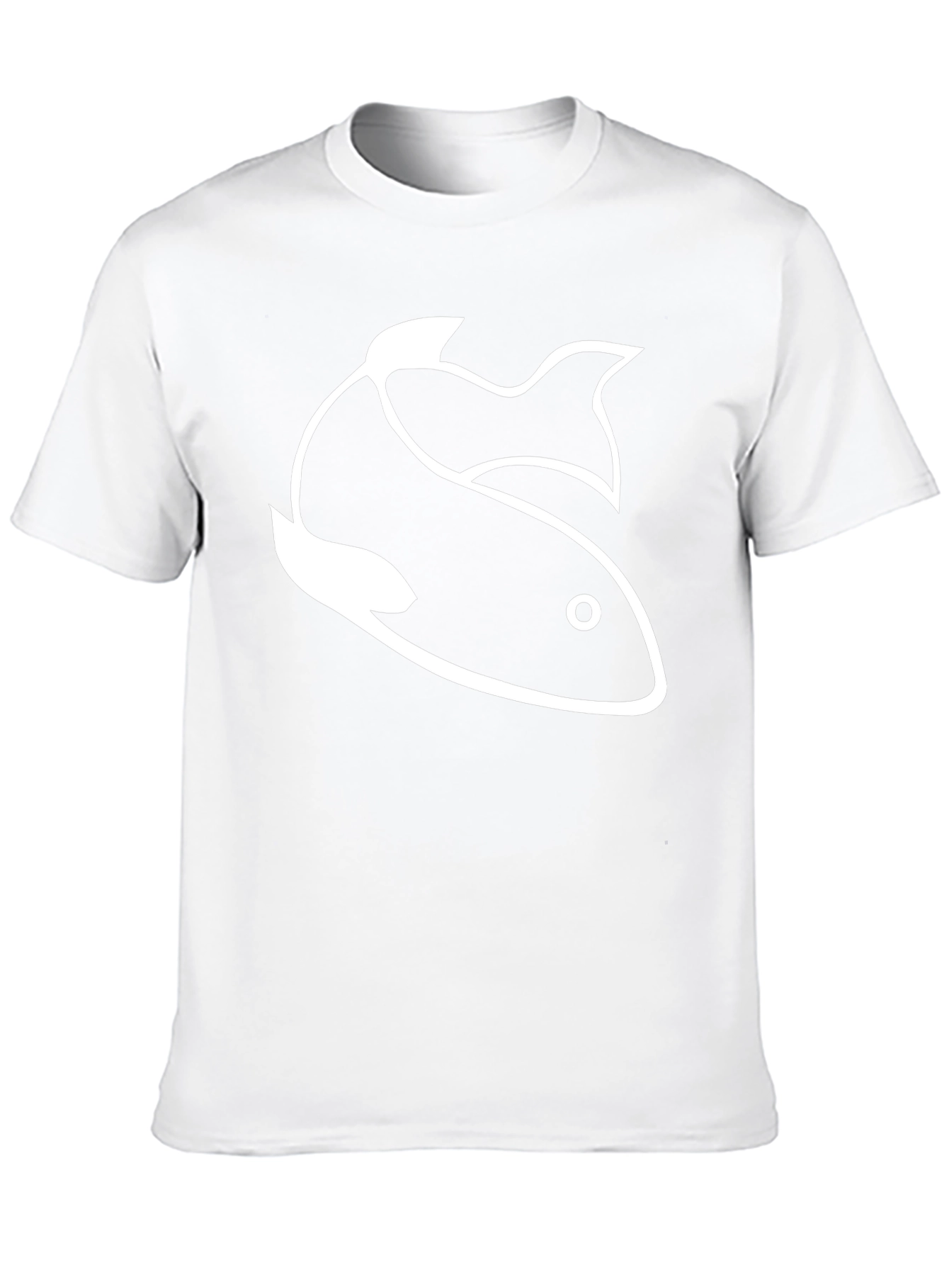 Fish Graphic Tee - Classic Black Cotton T-Shirt