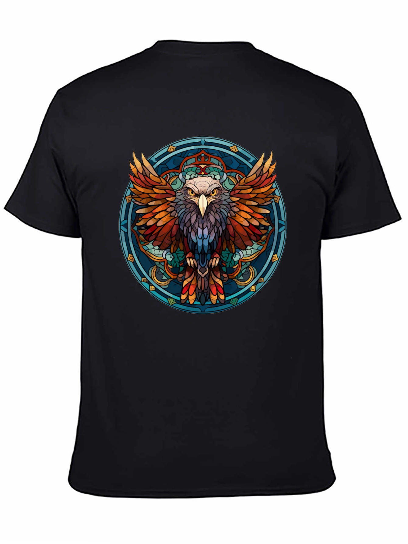 Eagle Mandala Graphic Print T-Shirt