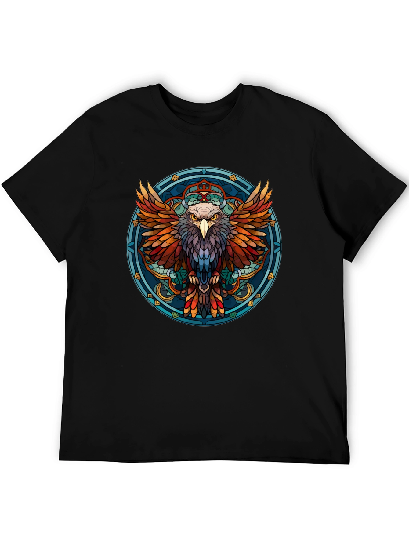 Eagle Mandala Graphic Print T-Shirt