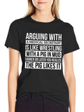 Medical Secretary Pig Wrestling T-Shirt