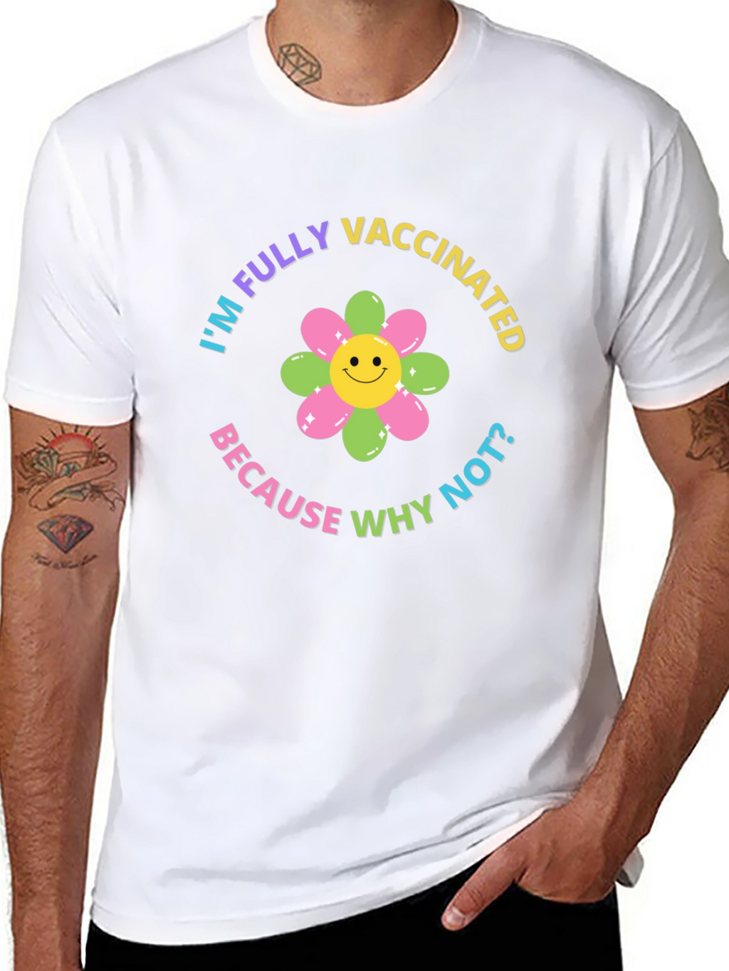 Fully Vaccinated Graphic Tee - Black T-Shirt