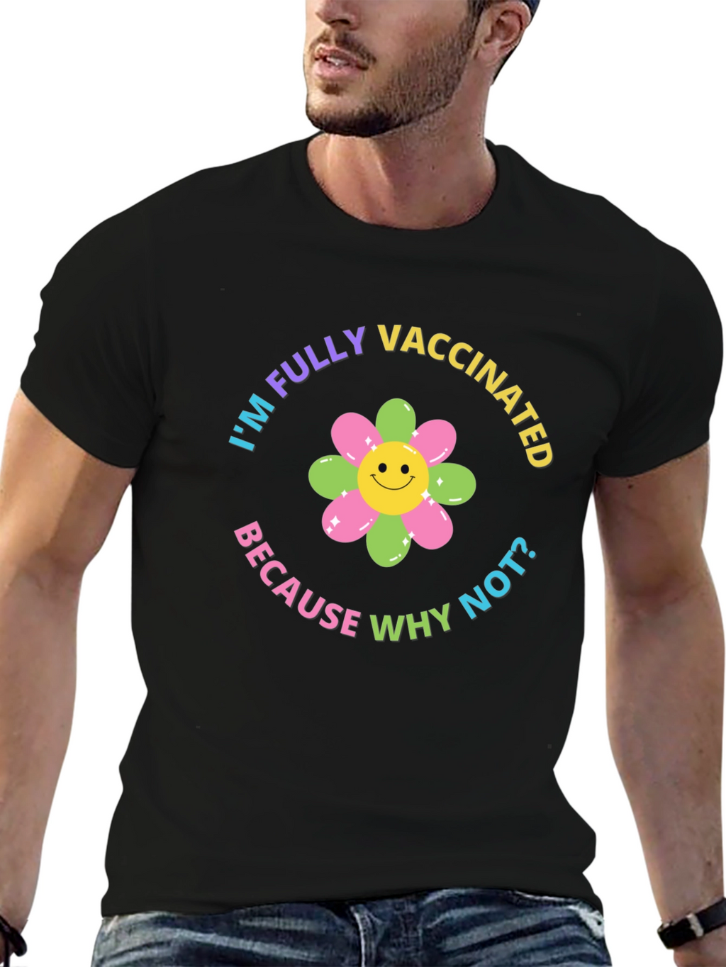 Fully Vaccinated Graphic Tee - Black T-Shirt