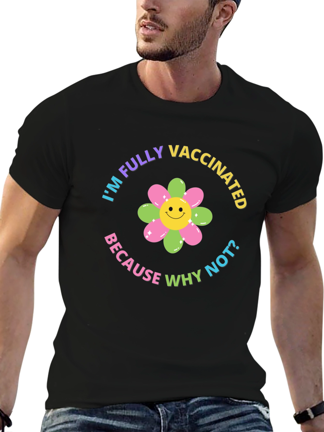 Fully Vaccinated Graphic Tee - Black T-Shirt