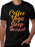 Coffee Yoga Sleep Repeat Graphic Tee