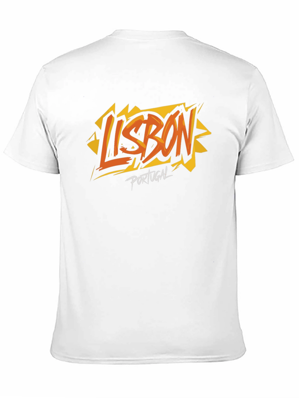 Lisbon Portugal Graphic Print Black T-Shirt