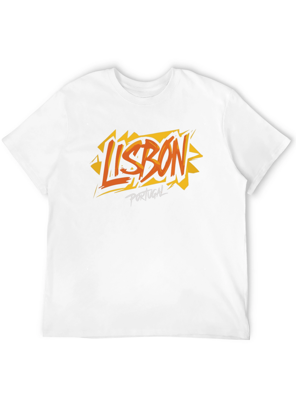 Lisbon Portugal Graphic Print Black T-Shirt