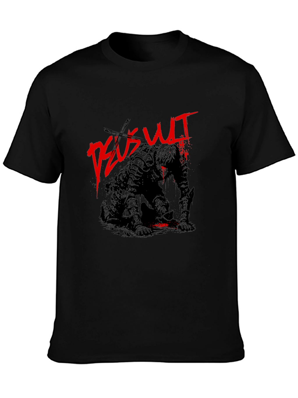Deus Vult Crusader Knight Black T-Shirt