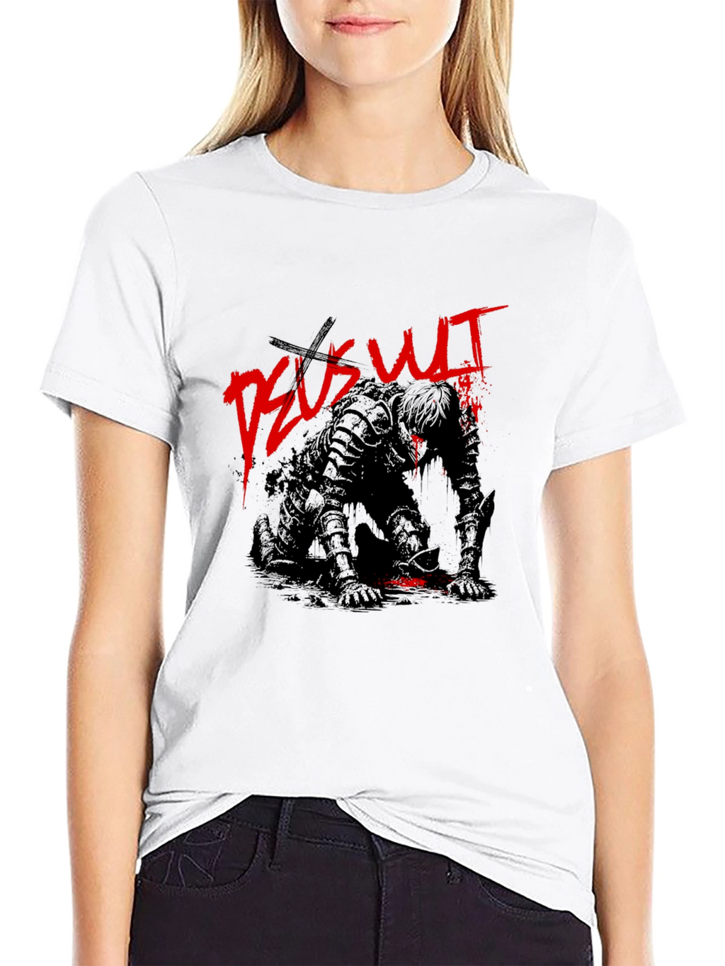 Deus Vult Crusader Knight Black T-Shirt