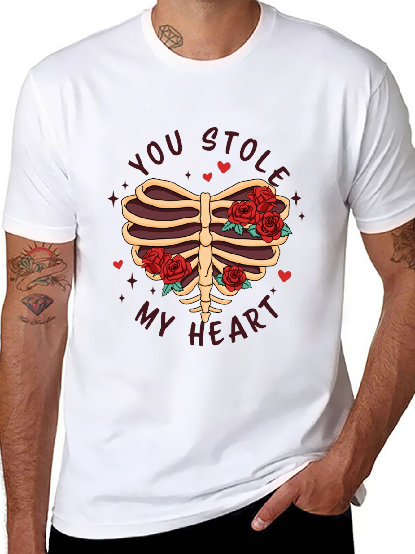 You Stole My Heart Rib Cage Graphic Tee
