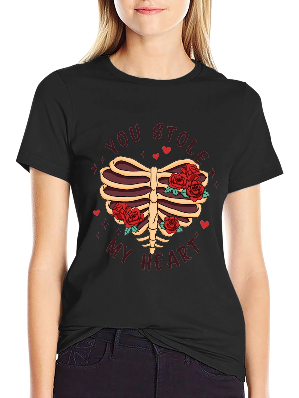 You Stole My Heart Rib Cage Graphic Tee