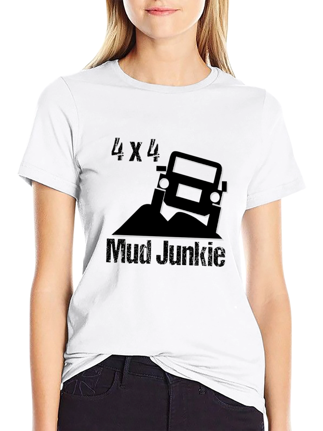 4x4 Mud Junkie Black T-Shirt