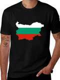 Bulgaria Flag Map Graphic Tee