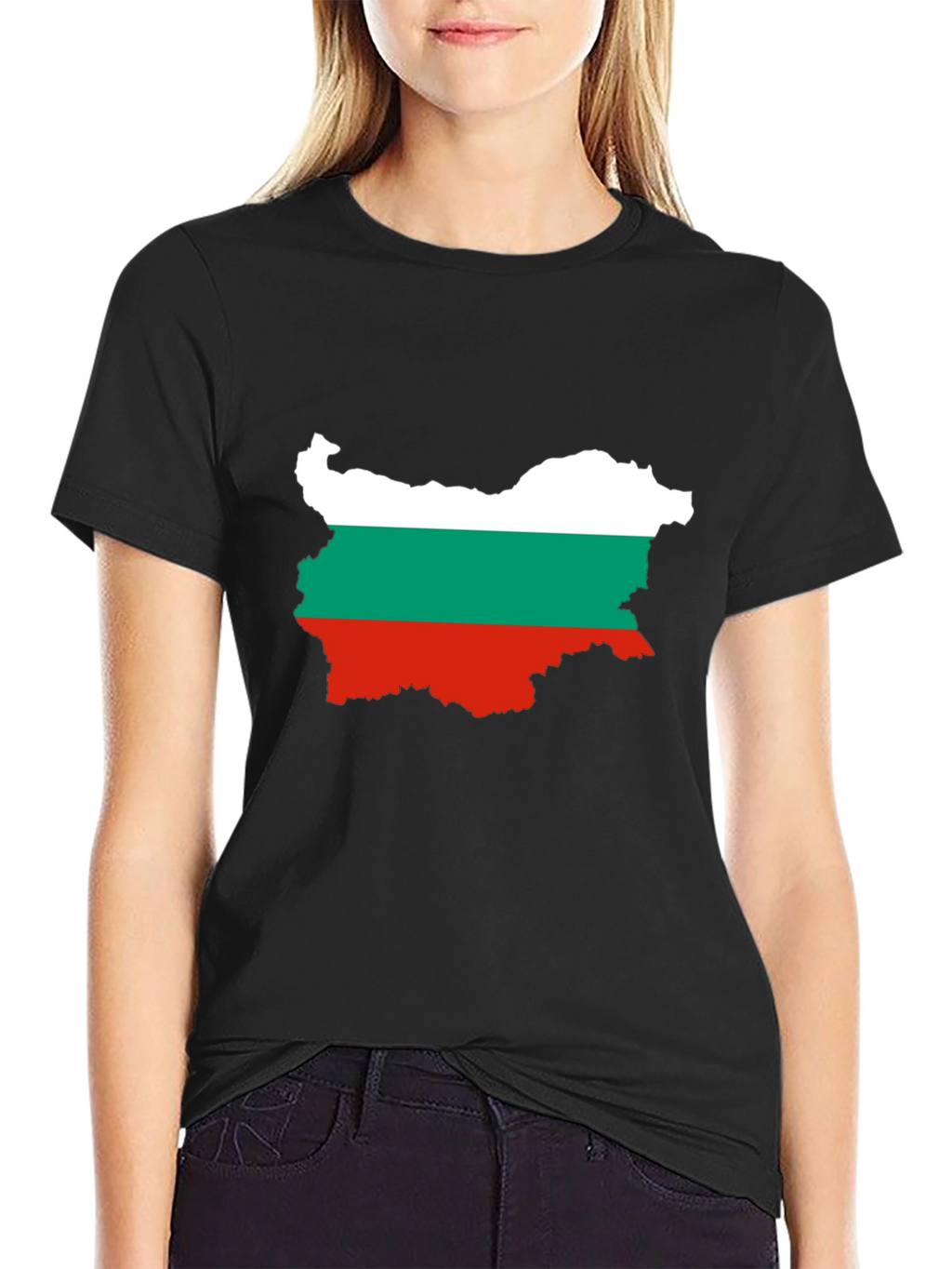 Bulgaria Flag Map Graphic Tee