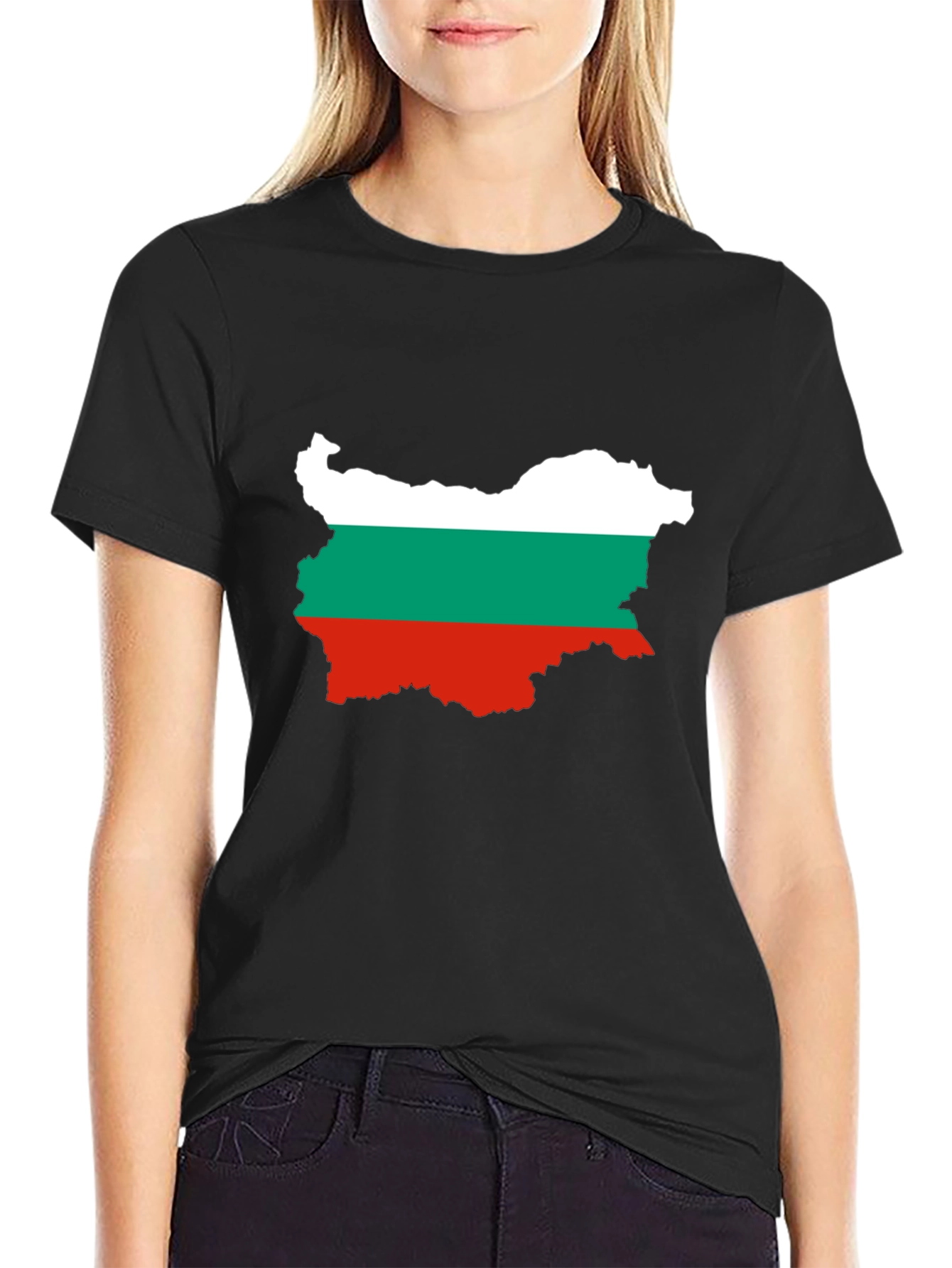 Bulgaria Flag Map Graphic Tee