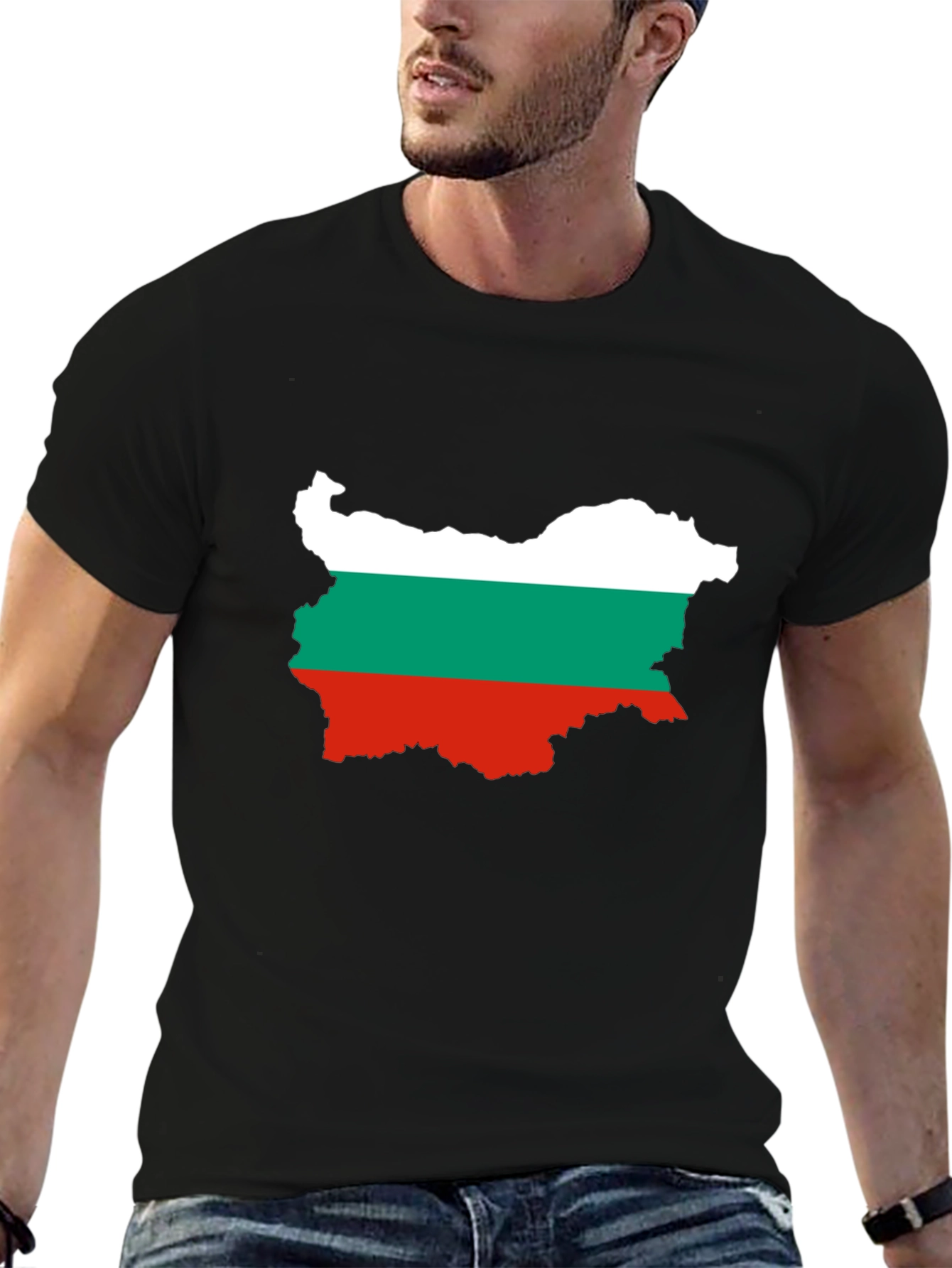 Bulgaria Flag Map Graphic Tee