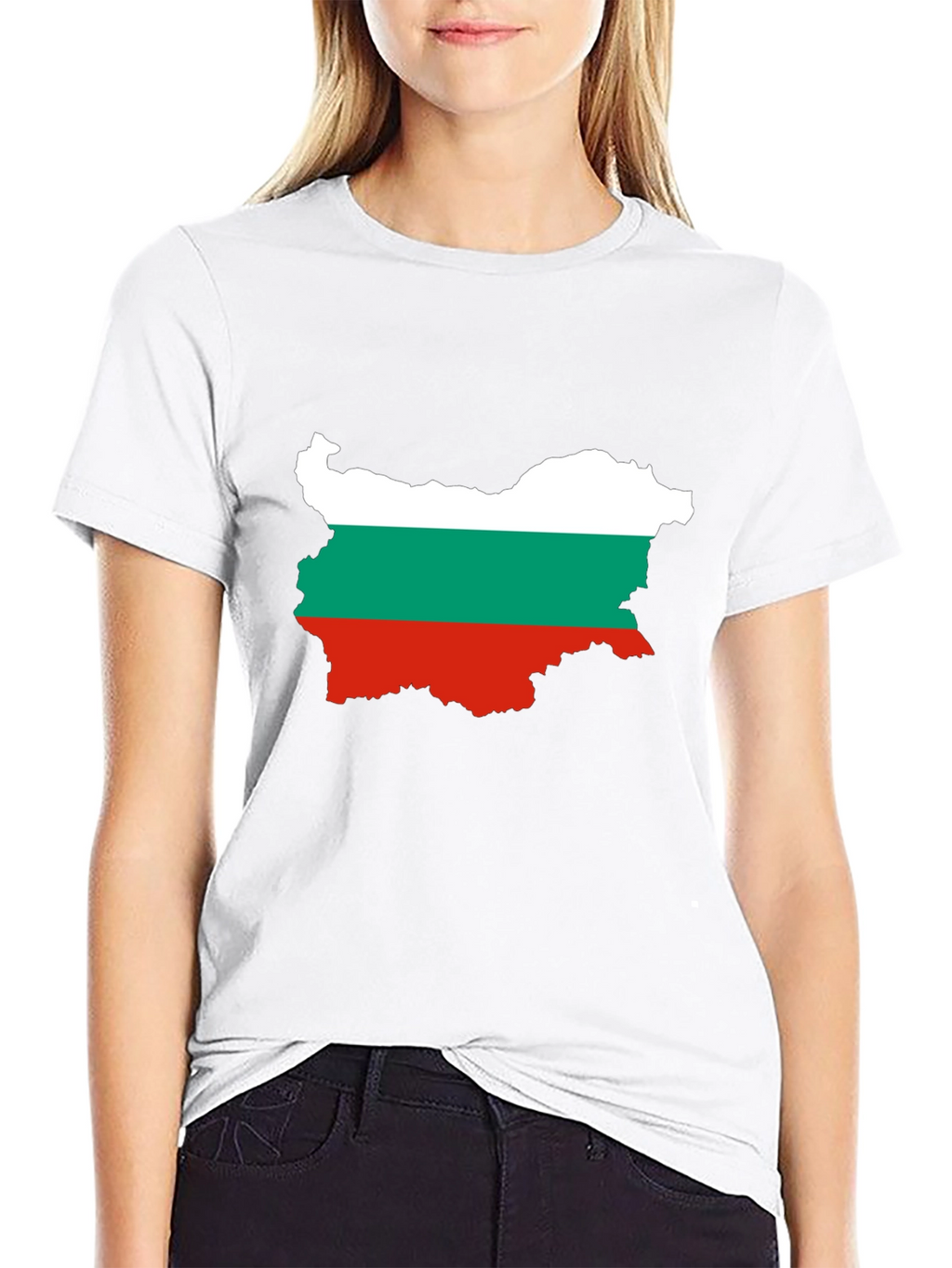 Bulgaria Flag Map Graphic Tee